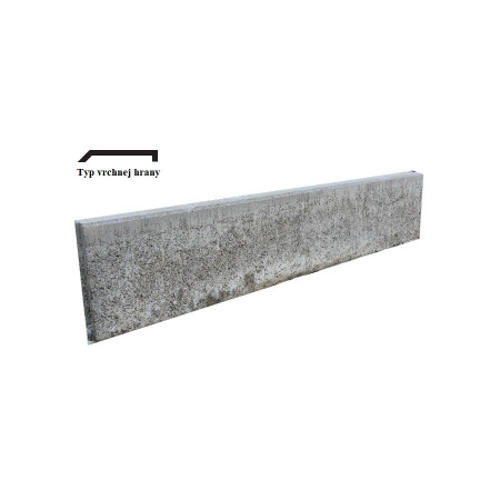 Obrubník parkový 100x25x6 cm rovný (45ks/pal)