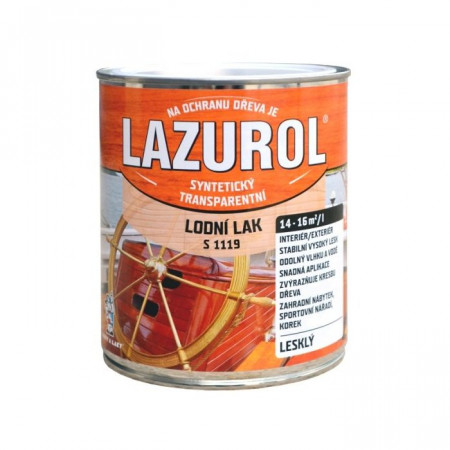 LAZUROL Lodný lak lesklý 0,75 L - syntetický 