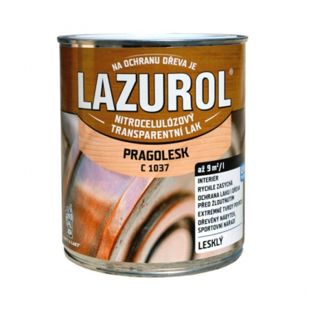 LAZUROL Pragolesk lak lesklý 0,75 L - nitrocelulózový
