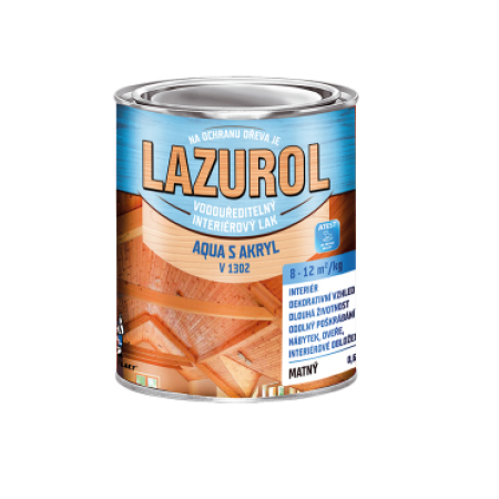 LAZUROL Aqua S Akryl lesklý 0,6 Kg - vodouriediteľný 