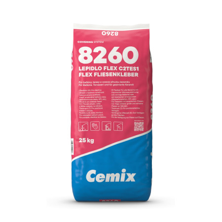 Flexibilné lepidlo na obklady a dlažbu C2TES1 25 kg Cemix Flexibilné lepidlo na obklady a dlažbu C2TES1 25 kg Cemix